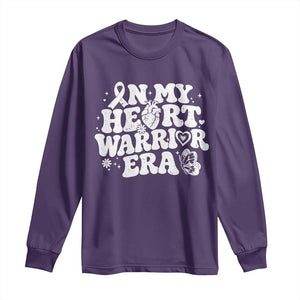 CHD Heart Disease Awareness Long Sleeve Shirt In My Heart Warrior Era TS10 Purple Print Your Wear