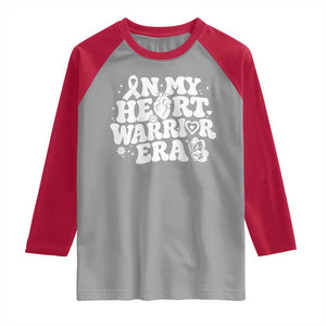 CHD Heart Disease Awareness Raglan Shirt In My Heart Warrior Era TS10 Sport Gray Red Print Your Wear