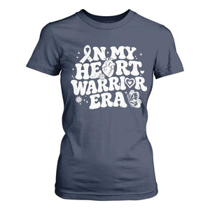 CHD Heart Disease Awareness T Shirt For Women In My Heart Warrior Era TS10 Navy Print Your Wear