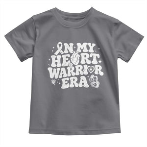 CHD Heart Disease Awareness Toddler T Shirt In My Heart Warrior Era TS10 Charcoal Print Your Wear