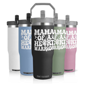 CHD Heart Disease Awareness Flip Straw Tumbler Heart Warrior Mama TS10 Print Your Wear