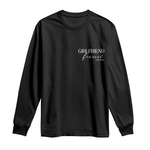 Personalized Fiancee Long Sleeve Shirt Custom Date Girlfriend Engagement Gifts Future Mr and Mrs TS10 Black Print Your Wear
