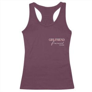Personalized Fiancee Racerback Tank Top Custom Date Girlfriend Engagement Gifts Future Mr and Mrs TS10 Maroon Print Your Wear