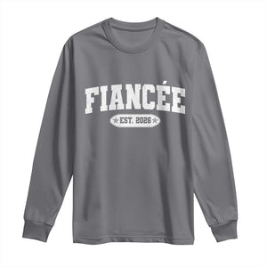 Fiancee Est 2026 Long Sleeve Shirt Future Mrs. and Mr. Bridal Shower Engagement Gift TS10 Charcoal Print Your Wear