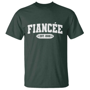 Fiancee Est 2026 T Shirt Future Mrs. and Mr. Bridal Shower Engagement Gift TS10 Dark Forest Green Print Your Wear