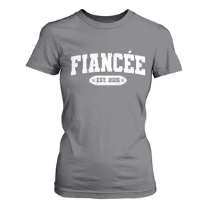 Fiancee Est 2026 T Shirt For Women Future Mrs. and Mr. Bridal Shower Engagement Gift TS10 Charcoal Print Your Wear