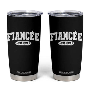 Fiancee Est 2026 Tumbler Cup Future Mrs. and Mr. Bridal Shower Engagement Gift TS10 Black Print Your Wear