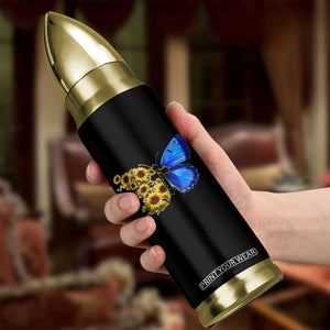 Sunflower Butterfly Ukraine Flag Bullet Tumbler TS10 Print Your Wear