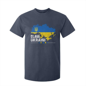 Slava Ukraini Ukraine Flag T Shirt For Kid Patriot Patriotic Ukrainian National Flag TS10 Navy Print Your Wear