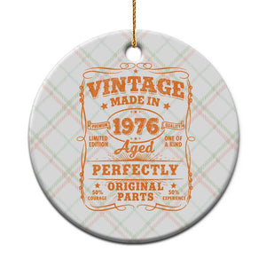 Vintage 50 Birthday Ceramic Ornament 50yr 1976 50th Birthday TS10 1pc Christmas Plaid Print Your Wear