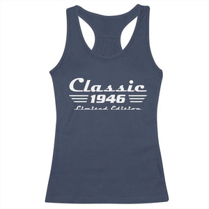 Classic 1946 Birthday Racerback Tank Top 80yr 80th Birthday TS10 Navy Print Your Wear