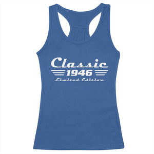Classic 1946 Birthday Racerback Tank Top 80yr 80th Birthday TS10 Royal Blue Print Your Wear