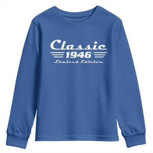 Classic 1946 Birthday Youth Sweatshirt 80yr 80th Birthday TS10 Royal Blue Print Your Wear