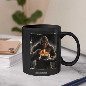 Funny Birthday Bigfoot Coffee Mug Sasquatsch Bday Party Vintage Graphic Japanese Art TS10 Print Your Wear