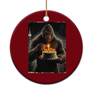 Funny Birthday Bigfoot Ceramic Ornament Sasquatsch Bday Party Vintage Graphic Japanese Art TS10 1pc Red Print Your Wear