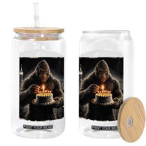 Funny Birthday Bigfoot Glass Can Sasquatsch Bday Party Vintage Graphic Japanese Art TS10 Print Your Wear