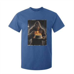 Funny Birthday Bigfoot T Shirt For Kid Sasquatsch Bday Party Vintage Graphic Japanese Art TS10 Royal Blue Print Your Wear