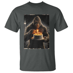 Funny Birthday Bigfoot T Shirt Sasquatsch Bday Party Vintage Graphic Japanese Art TS10 Dark Heather Print Your Wear