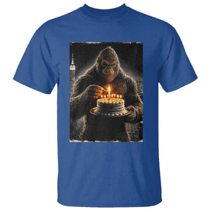 Funny Birthday Bigfoot T Shirt Sasquatsch Bday Party Vintage Graphic Japanese Art TS10 Royal Blue Print Your Wear
