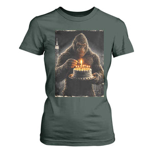 Funny Birthday Bigfoot T Shirt For Women Sasquatsch Bday Party Vintage Graphic Japanese Art TS10 Dark Forest Green Print Your Wear