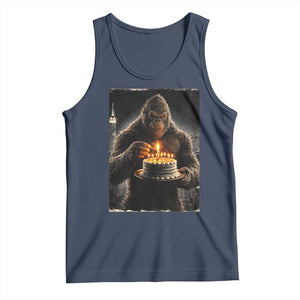Funny Birthday Bigfoot Tank Top Sasquatsch Bday Party Vintage Graphic Japanese Art TS10 Navy Print Your Wear