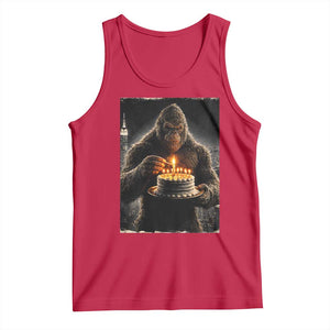 Funny Birthday Bigfoot Tank Top Sasquatsch Bday Party Vintage Graphic Japanese Art TS10 Red Print Your Wear