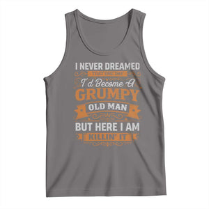 Funny Man Saying Tank Top Become A Grumpy Old Man Grandpa Dad TS10 Deep Heather Print Your Wear