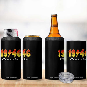 80th Birthday 4 in 1 Can Cooler Tumbler Classic Born 1946 Turning 80 Year Old TS10 Print Your Wear