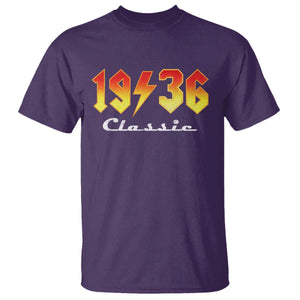 90th Birthday T Shirt Classic Born 1936 Turning 90 Year Old TS10 Purple Print Your Wear