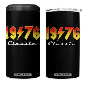 50th Birthday 4 in 1 Can Cooler Tumbler Classic Born 1976 Turning 50 Year Old TS10 One Size: 16 oz Black Print Your Wear