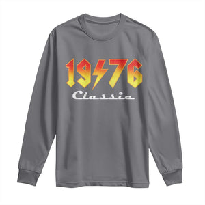 50th Birthday Long Sleeve Shirt Classic Born 1976 Turning 50 Year Old TS10 Charcoal Print Your Wear