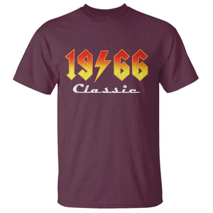 60th Birthday T Shirt Classic Born 1966 Turning 60 Year Old TS10 Maroon Print Your Wear