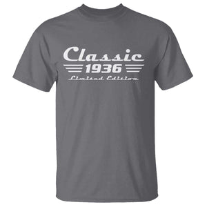 Classic 1936 Birthday T Shirt 90yr 90th Birthday Gift TS10 Charcoal Print Your Wear