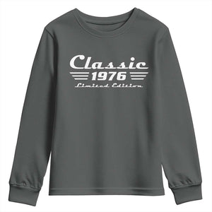 Classic 1976 Birthday Youth Sweatshirt 50yr 50th Birthday Gift TS10 Dark Heather Print Your Wear