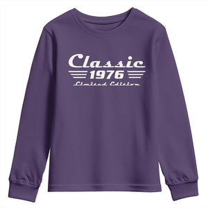 Classic 1976 Birthday Youth Sweatshirt 50yr 50th Birthday Gift TS10 Purple Print Your Wear