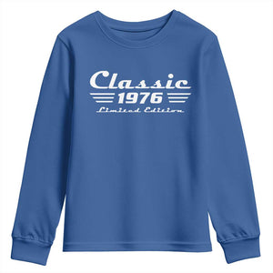 Classic 1976 Birthday Youth Sweatshirt 50yr 50th Birthday Gift TS10 Royal Blue Print Your Wear