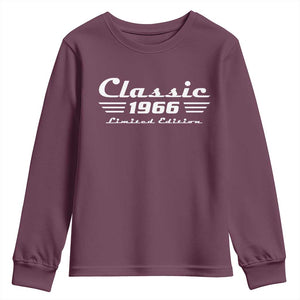 Classic 1966 Birthday Youth Sweatshirt 60yr 60th Birthday Gift TS10 Maroon Print Your Wear