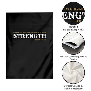 Christian Bible Garden Flag Philippians 4:13 Motivational Quote Inspirational Bible Verses TS10 Print Your Wear