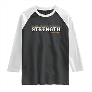 Christian Bible Raglan Shirt Philippians 4:13 Motivational Quote Inspirational Bible Verses TS10 Black White Print Your Wear