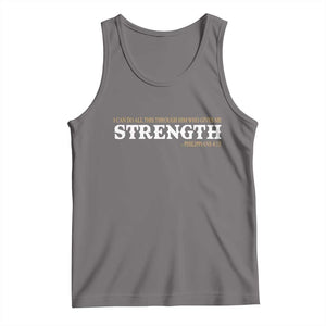 Christian Bible Tank Top Philippians 4:13 Motivational Quote Inspirational Bible Verses TS10 Deep Heather Print Your Wear