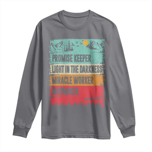 Vintage Christian Worship Long Sleeve Shirt Isaiah 42:16 Waymaker Promise Keeper Miracle Worker TS10 Charcoal Print Your Wear