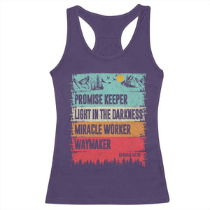 Vintage Christian Worship Racerback Tank Top Isaiah 42:16 Waymaker Promise Keeper Miracle Worker TS10 Purple Print Your Wear