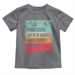Vintage Christian Worship Toddler T Shirt Isaiah 42:16 Waymaker Promise Keeper Miracle Worker TS10 Charcoal Print Your Wear
