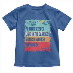 Vintage Christian Worship Toddler T Shirt Isaiah 42:16 Waymaker Promise Keeper Miracle Worker TS10 Royal Blue Print Your Wear
