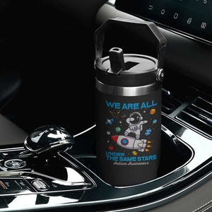 Autism Acceptance Flip Straw Tumbler We Are All Under The Same Stars TS10 Print Your Wear