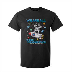 Autism Acceptance T Shirt For Kid We Are All Under The Same Stars TS10 Black Print Your Wear