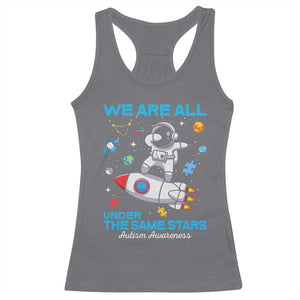 Autism Acceptance Racerback Tank Top We Are All Under The Same Stars TS10 Charcoal Print Your Wear