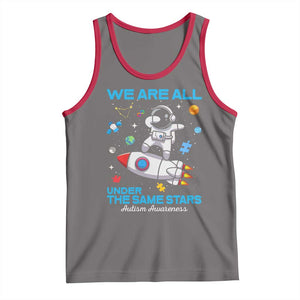 Autism Acceptance Tank Top We Are All Under The Same Stars TS10 Deep Heather Red Print Your Wear