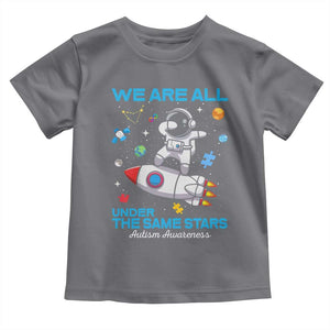 Autism Acceptance Toddler T Shirt We Are All Under The Same Stars TS10 Charcoal Print Your Wear