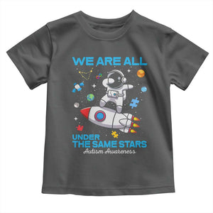 Autism Acceptance Toddler T Shirt We Are All Under The Same Stars TS10 Dark Heather Print Your Wear